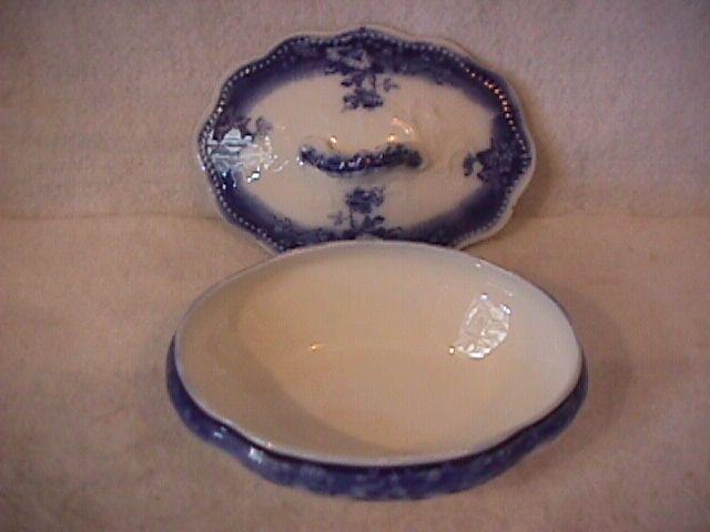 Johnson Brothers Flo-Blue (Clayton) Covered Soap Dish