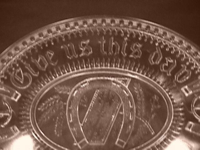 Adams & Co. 1881 Horse Shoe/Good Luck Bread Platter