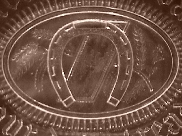 Adams & Co. 1881 Horse Shoe/Good Luck Bread Platter