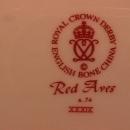 Royal Crown Derby Bone China (Red Aves A.74) Salad/ Lunch Plate