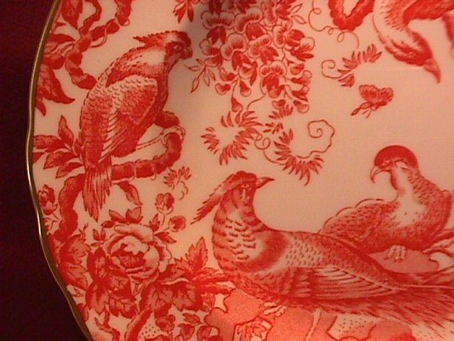 Royal Crown Derby Bone China (Red Aves A.74) Salad/ Lunch Plate