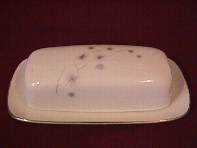 Creative Fine China (Platinum Starburst) #1014 1/4 Lb Covered Butter