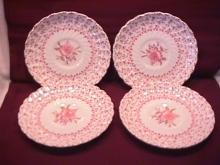 Johnson Brothers ( Rose Bouquet) 4-Saucers W/Indent