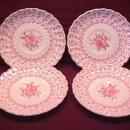 Johnson Brothers ( Rose Bouquet) 4-Saucers W/Indent