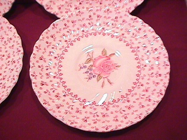 Johnson Brothers ( Rose Bouquet) 4-Saucers W/Indent