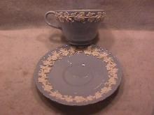 Wedgwood China Embossed (Queensware) Cup & Saucer
