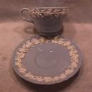 Wedgwood China Embossed (Queensware) Cup & Saucer