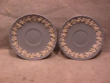 Wedgwood China Embossed (Queensware) 2-Saucers Only