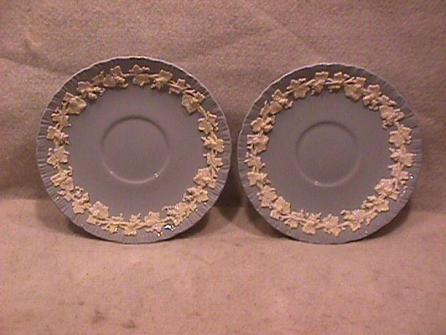Wedgwood China Embossed (Queensware) 2-Saucers Only