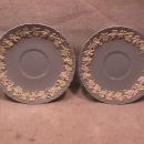 Wedgwood China Embossed (Queensware) 2-Saucers Only