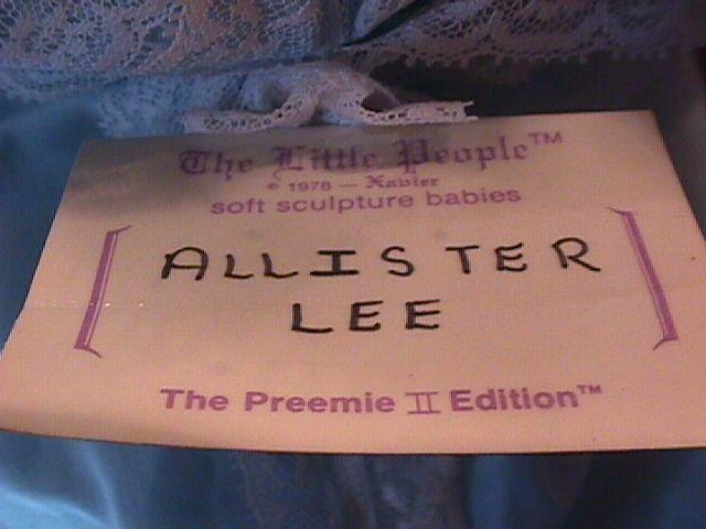 Cabbage Patch Premie Doll-Allister Lee