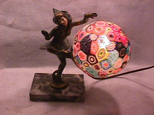 Art Deco (Millefiori)=Glass of a Thousand Flowers, TV Lamp