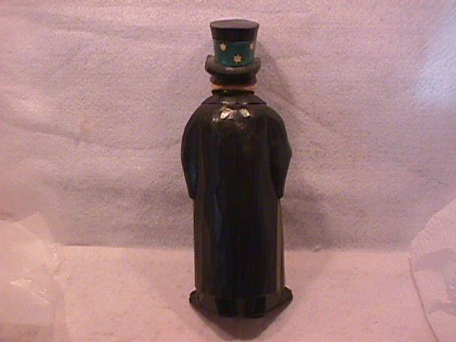 Black Forest Hand Carved Wood Liquor Caddy & Music Box (Abraham Lincoln)