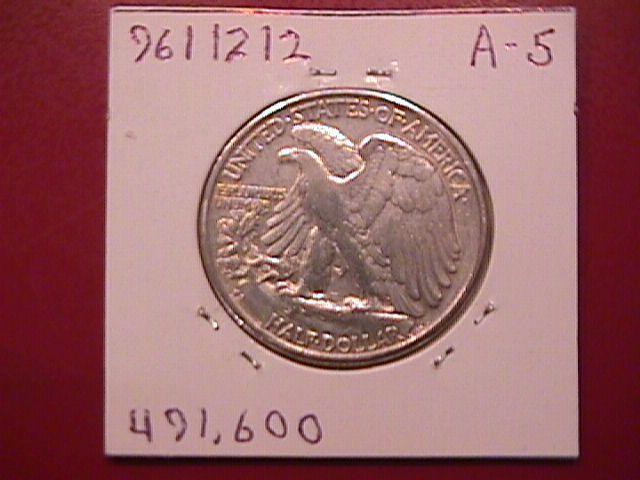 LIBERTY WALKING SILVER HALF DOLLAR 1938-D CHOICE VERY FINE