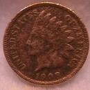 INDIAN HEAD COPPER ONE CENT 1908-S VERY GOOD DETAIL ,PITTED