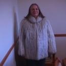 Luxury Norwegian Blue Fox Fur Coat- L