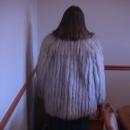 Luxury Norwegian Blue Fox Fur Coat- L