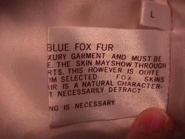 Luxury Norwegian Blue Fox Fur Coat- L