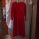 100% Red Silk Georgette Holiday Dress By Argenti-8