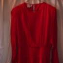 100% Red Silk Georgette Holiday Dress By Argenti-8