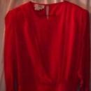 100% Red Silk Georgette Holiday Dress By Argenti-8