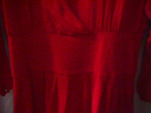 100% Red Silk Georgette Holiday Dress By Argenti-8