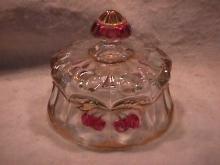 Northwoods Pressed Glass (Cherry & Cable & Thumbprint) Butter Dish Lid)