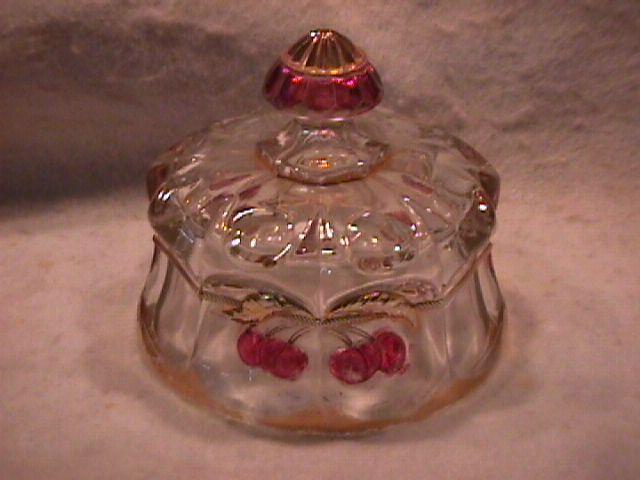 Northwoods Pressed Glass (Cherry & Cable & Thumbprint) Butter Dish Lid)