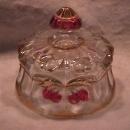 Northwoods Pressed Glass (Cherry & Cable & Thumbprint) Butter Dish Lid)