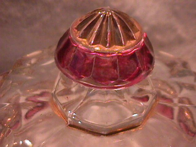 Northwoods Pressed Glass (Cherry & Cable & Thumbprint) Butter Dish Lid)