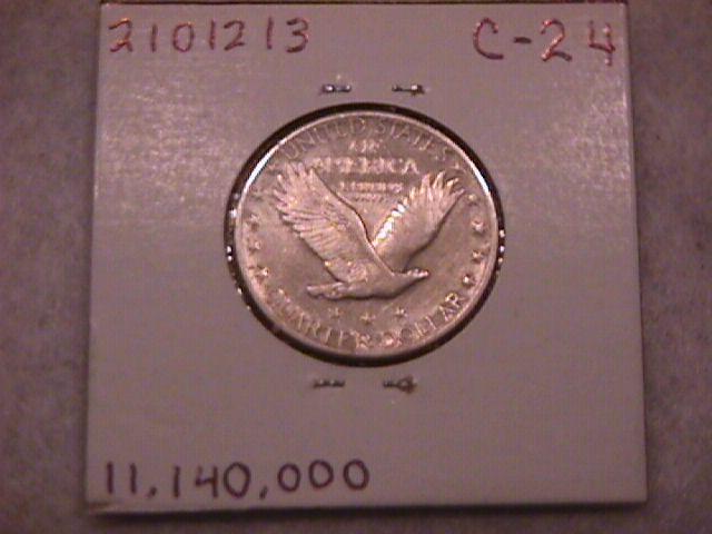 SILVER STANDING LIBERTY QUARTER 1929 CHOICE VERY FINE
