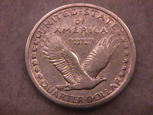 SILVER STANDING LIBERTY QUARTER 1917 Variety # 1 CHOICE VERY FINE