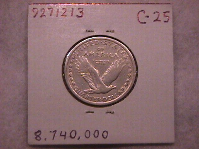 SILVER STANDING LIBERTY QUARTER 1917 Variety # 1 CHOICE VERY FINE