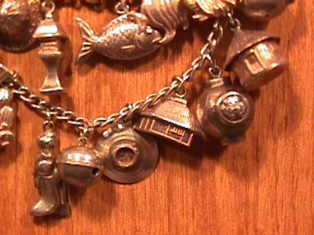 Sterling Oriental Charm Bracelet
