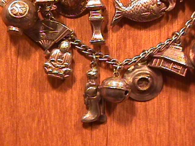 Sterling Oriental Charm Bracelet