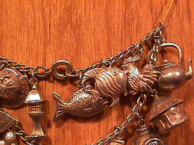 Sterling Oriental Charm Bracelet