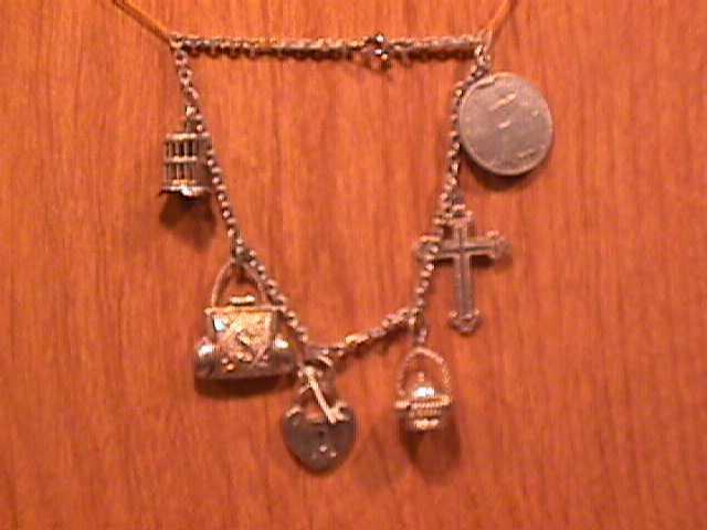Vintage Sterling French Charm Bracelet