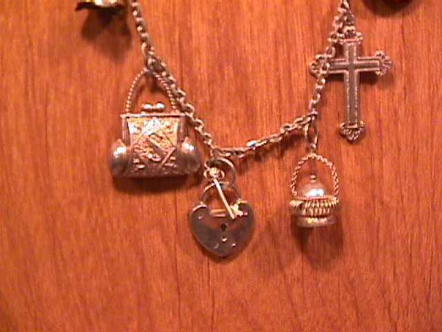 Vintage Sterling French Charm Bracelet