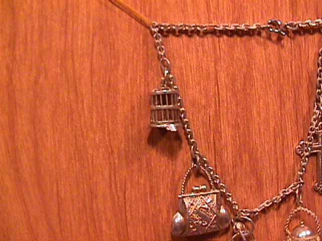 Vintage Sterling French Charm Bracelet