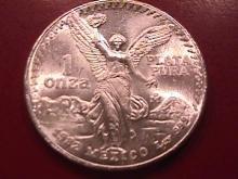 ESTADOS UNIDOS MEXICANOS 1982-1 ONZA PLATA PURA STERLING BULLION ROUND