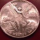 ESTADOS UNIDOS MEXICANOS 1982-1 ONZA PLATA PURA STERLING BULLION ROUND
