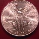 ESTADOS UNIDOS MEXICANOS 1984-1 ONZA PLATA PURA STERLING BULLION ROUND