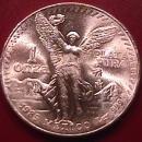 ESTADOS UNIDOS MEXICANOS 1985-1 ONZA PLATA PURA STERLING BULLION ROUND