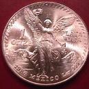 ESTADOS UNIDOS MEXICANOS 1986-1 ONZA PLATA PURA STERLING BULLION ROUND