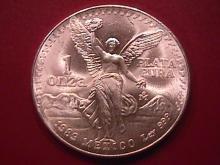 ESTADOS UNIDOS MEXICANOS 1989-1 ONZA PLATA PURA STERLING BULLION ROUND