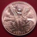 ESTADOS UNIDOS MEXICANOS 1990-1 ONZA PLATA PURA STERLING BULLION ROUND