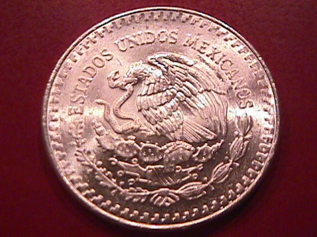 ESTADOS UNIDOS MEXICANOS 1990-1 ONZA PLATA PURA STERLING BULLION ROUND