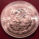ESTADOS UNIDOS MEXICANOS 1990-1 ONZA PLATA PURA STERLING BULLION ROUND