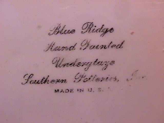 SOUTHERN POTTERIES / BLUE RIDGE SET of CHINA