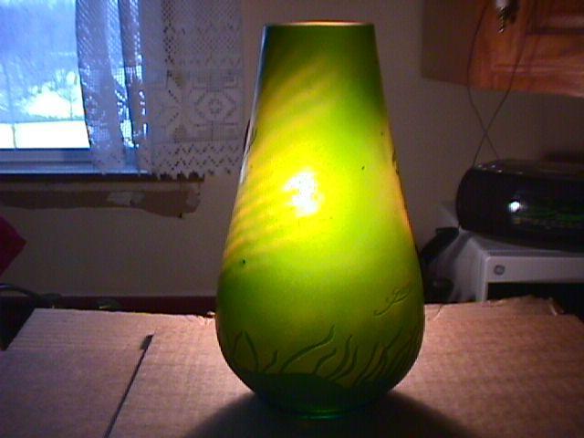 Galle Cameo Glass Dragonflies Vase